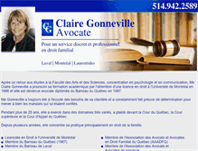 Tablet Screenshot of clairegonneville.com